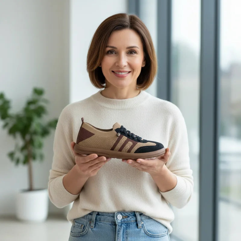 ErgoNova™ – Ortopediska dam-sneakers i andningsbart mesh